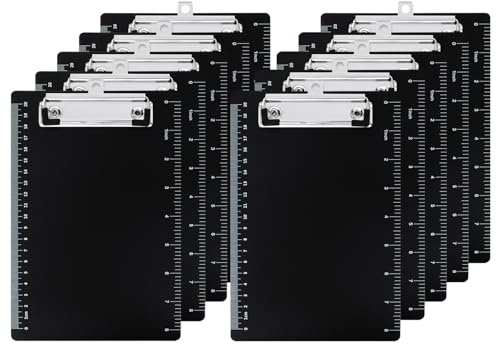Srvnpioy Confezione da 10 Portablocco A5 Nero, Plastica Porta Blocco A5 per Ufficio, Ospedale, Ristorante, Magazzino
