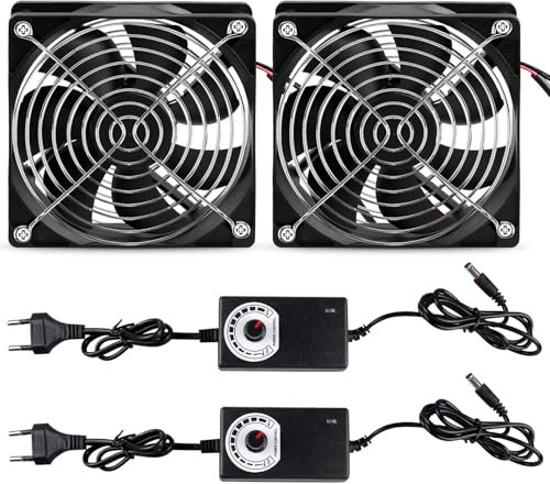 Mini ventilatore di scarico da 120 mm, DC12 V, mini ventilatore di aspirazione 2750 rpm, ventola assiale, 12 V, velocità regolabile, ventilatore di alimentazione per tenda da giardino, barbecue fai da