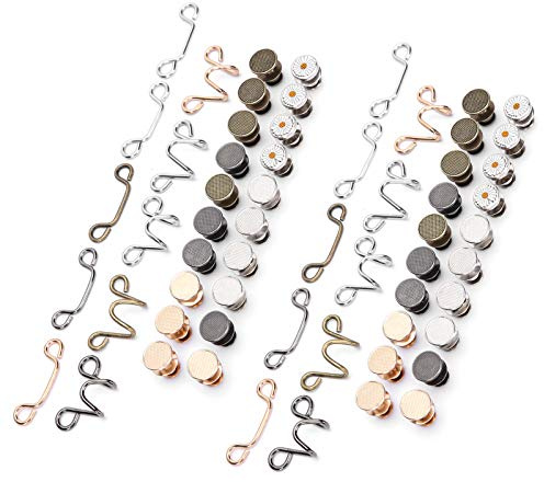 Justerbar Midja Buckle Extender Set - Midjextender Byte för Lösa Byxor