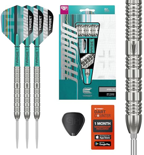 Target Darts Hydro Steel Tip Dart Set, 23G (Barrel 02) | 90% Tungsten Darts, Silver Swiss Point Tips, Pro Grip Tag Shafts & Pro Ultra No.6 Flights, SP Tool Included | Professional Dart Sets