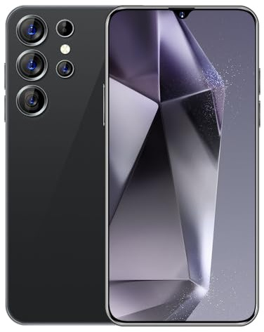 S24Ultra 6.8-inch FHD+smartphone, Snapdragon 8th generation 3108MP+72MP camera, 4500mAh battery, 5G dual card, Android 14, unlocked smartphone (black,128)