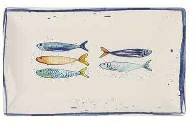 La Mediterránea Assiette de présentation 25x15cm Peixe 6 pièces