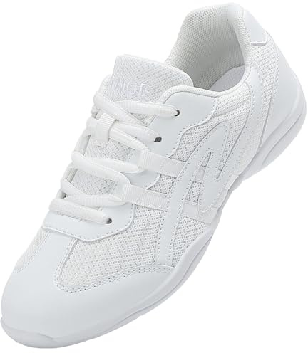WUIWUIYU Women's Girls' Lace-Up Athlete Training Cheerleading Sneakers Dance Shoes