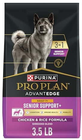 Purina Pro Plan AdvantEDGE Senior Support Plus Shredded Blend Chicken and Rice Formula Dry Dog Food - 3.5 lb. Bag
