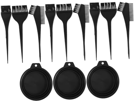 Didiseaon 3 Sets Professional Hair Dye Tools Set with Foldable Mixing Bowls Precision Coloring Brushes and Portable Tint Applicator Comb for Consistent Salon-quality Application and Hair