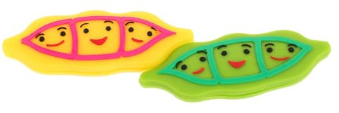Parliky Smorzatori di Vibrazioni per Racchetta da Tennis in Silicone Peasecod Design 2 Pezzi Ammortizzatori Antiurto per Tennis Allenamento e Tornei Colore Giallo e Verde