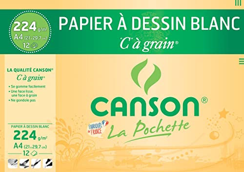 CANSON 200027114 Zeichenpapier, DIN A4, 224 g/qm