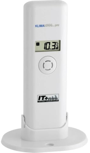 TFA Dostmann Temperatur Sender für Klimalogg Pro, 30.3181.IT, Ersatzsender/Zusatzsender, mit KabelFühler (200cm), weiß