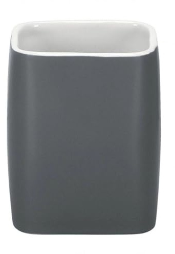 Kleine Wolke 5066901852 Cubic - Vaso para cepillos de Dientes, Color Gris Oscuro