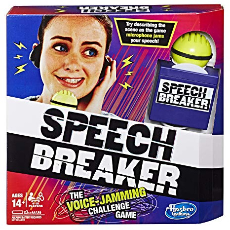 Speech Breaker Game Voice Jamming Challenge Microphone Headset Electronic Party Game Ages 14+