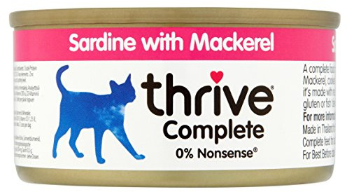 Thrive Complete Sardine with Mackerel Wet Cat Food – Adult & Senior – 12 x 75g Cans