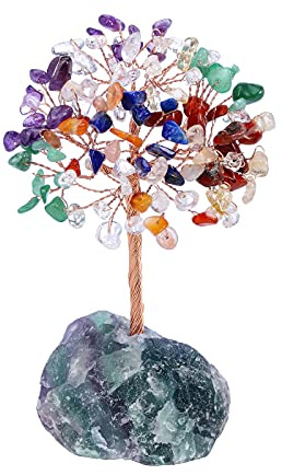 Jovivi Chakra Tree Crystal Tree of life Gifts for Women Mum Birthday,Healing Crystals Gemstone Tree Spiritual Positive Energy Chakra Gifts Home Room Decor Bedroom Accessories For Women