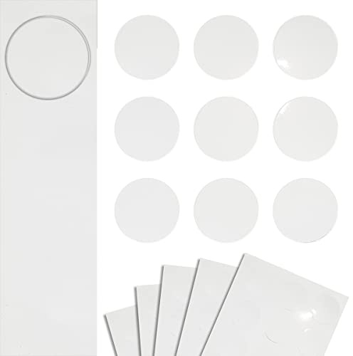 Selbstklebende Abdeckkappen Ø 20mm 45 Stück | Schraubenabdeckung aus Melaminfolie | Schraubenloch Aufkleber für Möbelbau | Klebepunkte Möbel zur unauffälligen Abdeckung | Weiß Glanz