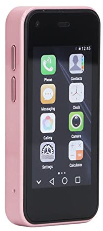 Mini Smartphone XS13 3G, Telefoni Cellulari WiFi da 2,5 Pollici per Android, 1 GB di 8 GB ROM Quad Dual SIM Slot Smartphone Carino, Piccolo Cellulare Tascabile per Bambini (Rosa)