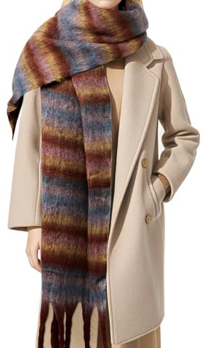 Women's Winter Scarfs for Women, Mohair Vintage Scarf Large Chunky Scarf