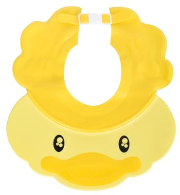 SAVOSWEET Gorro de Ducha Ajustable para Niños y Bebé, Visera Baño Sombrero Impermeable Protege Ojos y Orejas (Amarillo)