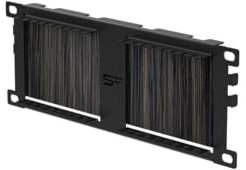 Stalflex | borstgenomföring professionell rack 10 tum 2U, metall, svart | ledningslist med kabelorganisatör borstpanel servrar rack 10 tum