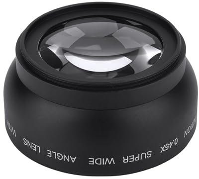 LOCADENCE Lente Macro de Conversión Universal Gran Angular de 52 mm 0,45X, Lente Macro Gran Angular de Vidrio Óptico Profesional para Cámaras Digitales DSLRS