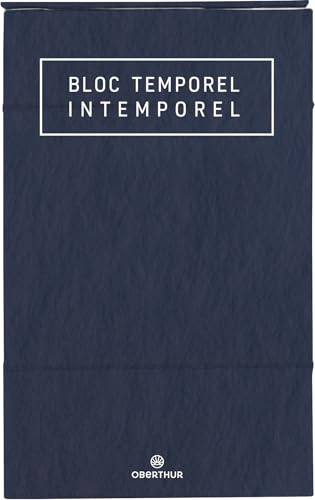 OBERTHUR - 1 Bloc Calendrier Perpétuel Chevalet - Dimension 11 x 17,8 cm - Couverture Rigide Bleu Marine