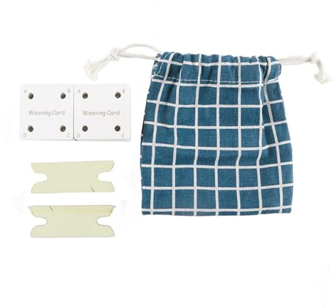 Hoite Cartes de tissage DIY avec navettes et sac de rangement, accessoires de métier à tisser en papier composite de qualité supérieure pour projets de tissage artisanaux pour débutants