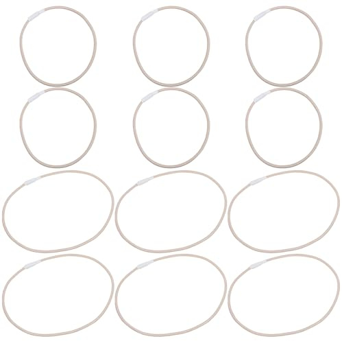 Mikinona 12 Pezzi 12 Pezzi Anelli in Gomma Anti-Vibrazione per Supporto Microfono, Fasce Elastiche di Ricambio in Gomma per Clip Antiurto, Accessori Microfono per Registrazione e Podcast