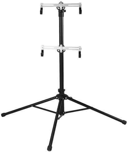 2 Bikes Storage Rack No Drilling Required Fully Adjustable Vertical Bike Stand for Indoor & Outdoor Display Repair Tools Holds MTB Road and Ebike