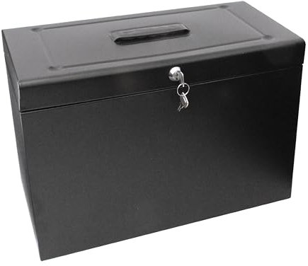 Cathedral 22 x 17 x 10 Zoll Metallisches Home-File Foolscap, Schwarz