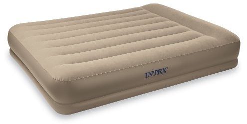 Intex Pillow Rest Mid-Rise Airbed with Built-in Pillow and Electric Pump, Twin, Bed Height 13 3/4