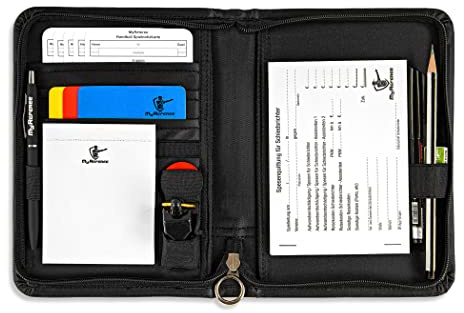 MyReferee Juego de árbitros de balonmano original, incluye tarjetas de juego, bolígrafo, silbato, etc. | Juego de árbitros | Schiri