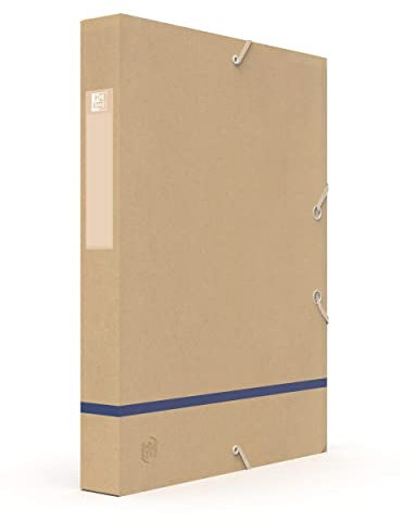 Oxford Touareg Ordnungsbox, 24 x 32 cm, Rücken 40 mm, mit Gummizug, Einband aus recyceltem Karton
