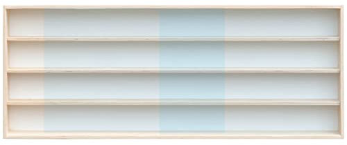 Alsino Holzvitrine Vitrine Setzkasten Regal Kiste Mit Scheiben zur Aufbewahrung für Edelsteine Modellautos Länge 40 cm - 150 cm, (V-07.140)