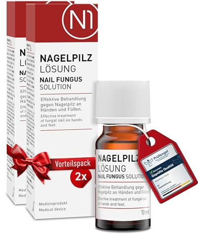 N1 Anti Nagelpilz Lösung 20ml – Medizinisches, starkes Mittel gegen Nagelpilz mit belegter Wirkung - Apothekenprodukt - Nagelpilz Behandlung schnell intensiv an Händen & Füßen