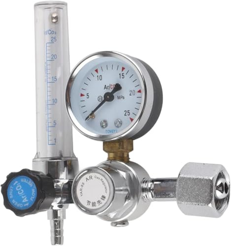 Argon CO2 Mig Tig Flow Meter Regulator Pressure Gauge Welder Parts MIG regulator Welding Gas Bottle Regulator Argon/CO2 Thread G5/8 for Mig Welding