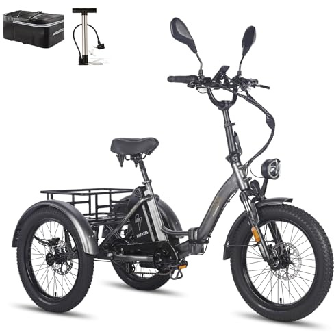 Fafrees F20 Mate E-Bike Dreirad Elektro Klapprad 48V Straßenzulassung [ Offiziell ] E Trike 3 Rad für Erwachsene 21AH 1008WH, Herren E Bike Damen 20 Zoll, Elektrofahrräder 65N.m Ebike Klapprad 180kg