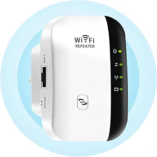 WLAN Verstärker Kompatibel Allen WLAN Geräten, WLAN Repeater 300Mbit/s, WLAN - Verstärker 2.4GHz WiFi Repeater mit Repeater/Router/AP Modus, Internet Verstärker, WR03-WH-XY02