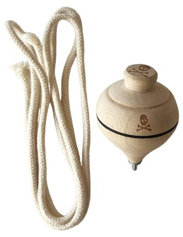 Peonza de Madera con Cuerda 9x6cm Scalpers Home