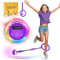 Charmofun Springring Fußkreisel, Swing Wheel mit Lichtrad, Blinkender Springring Fußkreisel mit Tragetasche, Jumping Ball Für Geschicklichkeitsspiele Für Kinder Oder Erwachsene