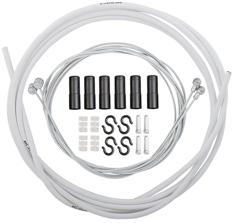 EUZUXU Cable de Frein Vélo, Ligne de Frein de Vélo, Câble de Frein de Vélo de Montagne, Kit de Remplacement de Câble de Frein, pour Vélo de Montagne Vélo de Route (Blanc)
