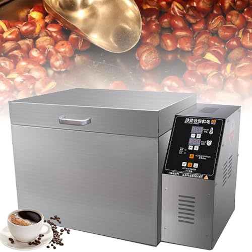 Commercial Electric Nut and Coffee Roaster Machine for Roasting Coffee Beans, Chestnuts, Peanuts, and Various Grains