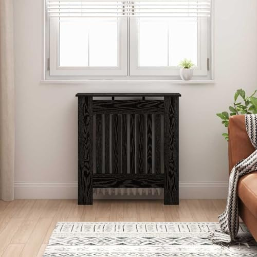 Genérico Cubierta de Radiador Roble Negro 78 x 19 x 81,5 cm,Casa y jardín,Accesorios para electrodomésticos,Accesorios para radiadores de calefacción-884102