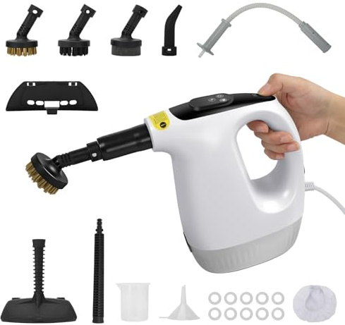 Limpiador de vapor manual de 1200 W, Vaporeta de Mano multiuso de 500ml