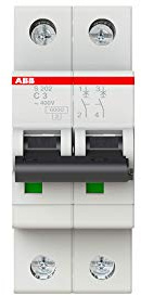 ABB S202 °C 3 interruptor Automático 6ka 2P