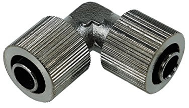 11/8mm (8x1,5mm) L Schlauchverbinder - kompakt - black nickel