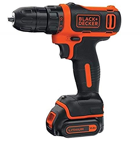 BLACK+DECKER BDCDD12K1-QW Perceuse-visseuse sans fil - 12 V - 1,5 Ah - Moteur ultra compact - 10 positions - Perçage 25 mm bois et 10 mm métal - 1 batterie - Chargeur rapide 1h30 - Livrée en coffret