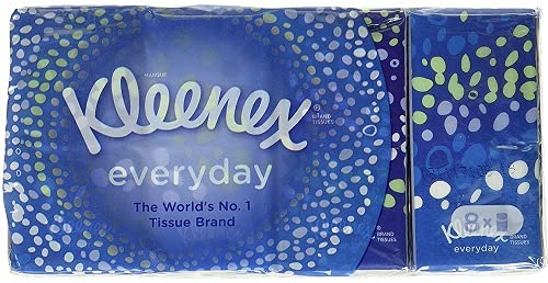 Kleenex Mouchoir de poche original, 9 feuilles, lot de 8