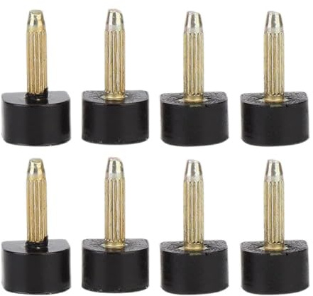 24 st Högklackade Skoreparation Stilett Ersättande Klackar Tips Lyft Halkfria Skor Reparation Häl Keps Dobbar U Rund Form Kranskydd för Kvinnor Kvinnor (10 x 10 mm)
