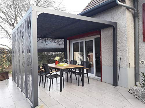 Habrita pérgola bioclimática 7,20m² gris antracita per24r30mbi