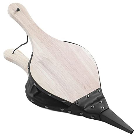 Soufflet de cheminée en bois, 19,09 x 7,87 pouces en cuir, ventilateur de cuisine d'extérieur durable, haute sécurité, facile à transporter et à ranger, pour outils de cheminée, poêle à bois, cuisson