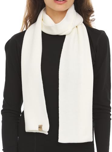 100% Merino Wool Minus33 Everyday Knit Scarf - Winter Scarf - Midweight Scarves for Women and Men - Natural Cream - One Size