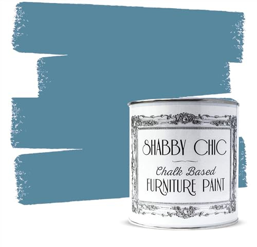 Shabby Chic Chalk Based Furniture Paint, Cottage Blue - 2.5 L | Distressed Matt Finish for Furniture, Home Decor or DIY Projects | Interior & Exterior | Non-Sand, Suitable for Wood, Plastic & Metal